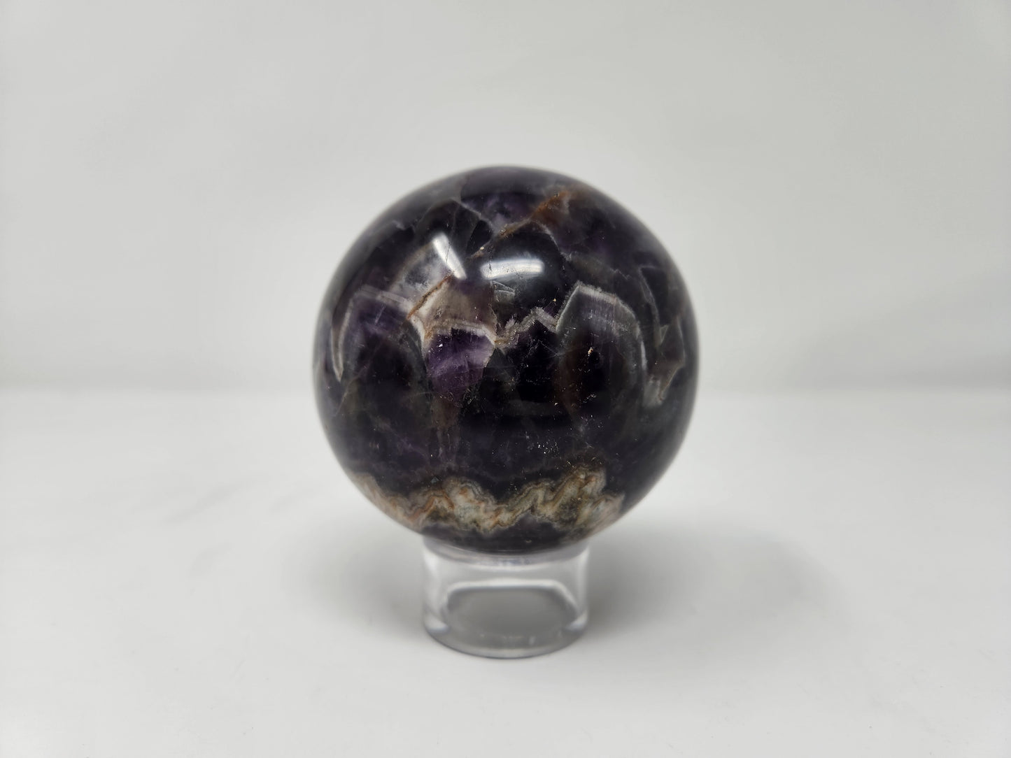 Large Chevron Amethyst Sphere-3" diameter