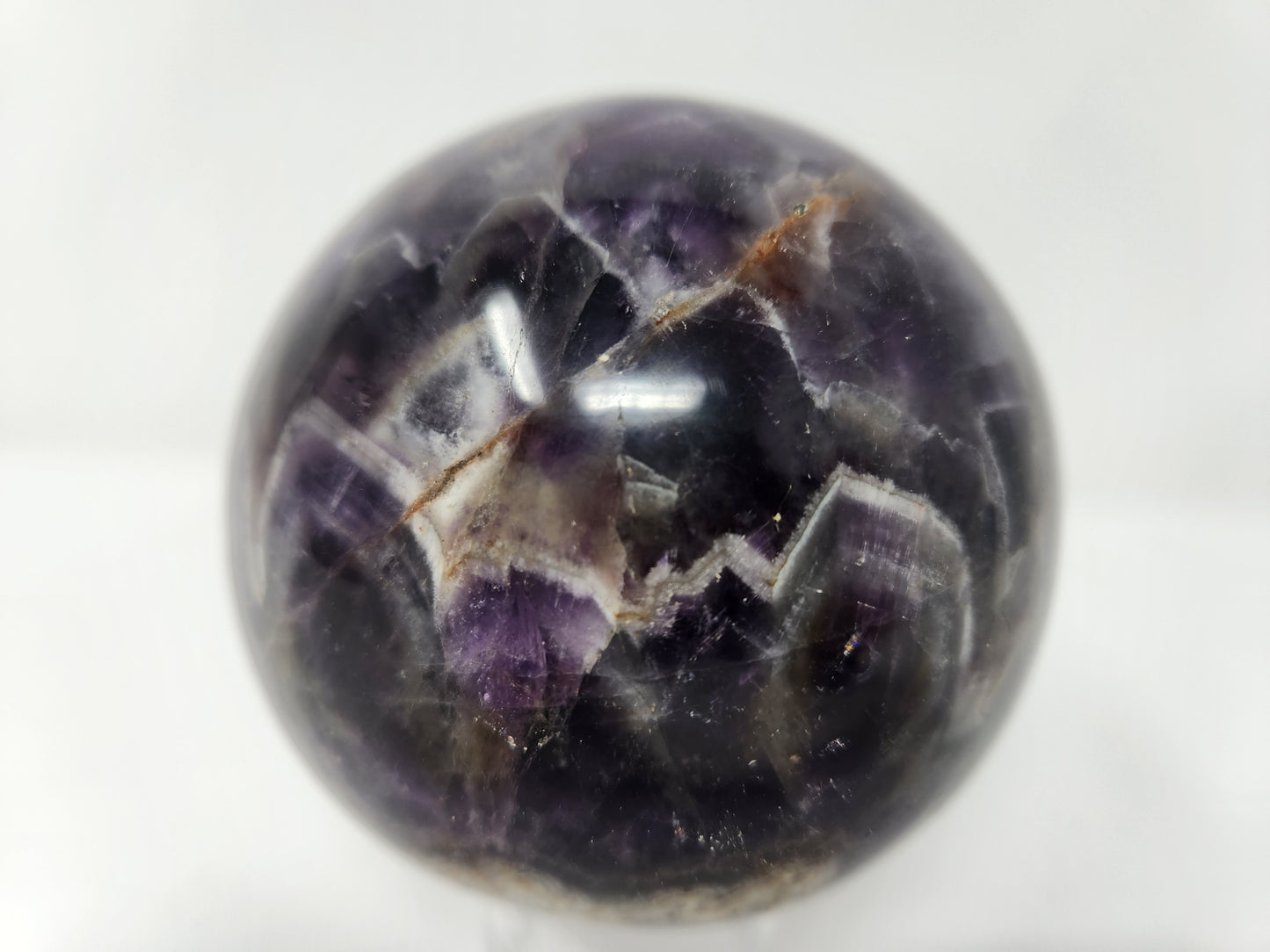 Large Chevron Amethyst Sphere-3" diameter