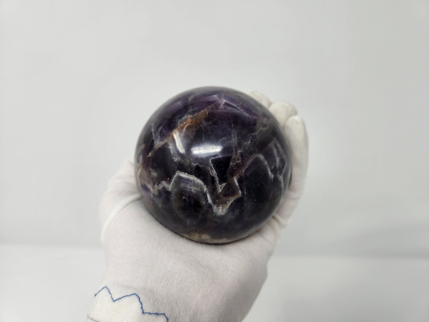 Large Chevron Amethyst Sphere-3" diameter