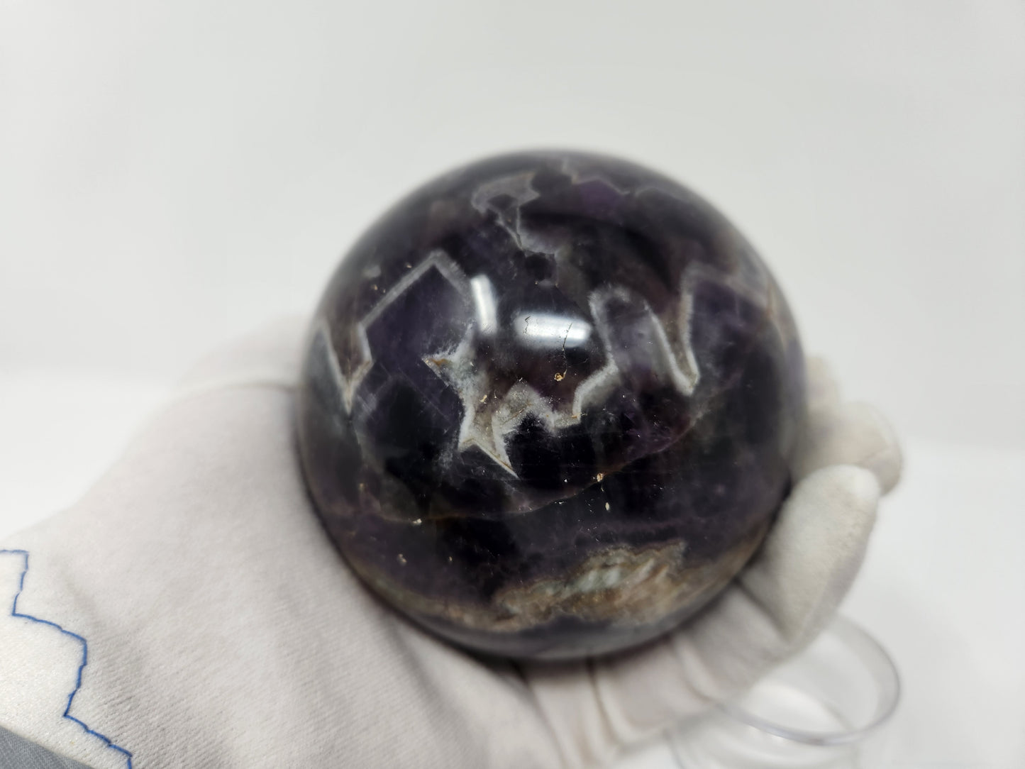 Large Chevron Amethyst Sphere-3" diameter